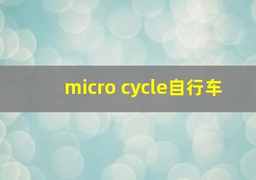 micro cycle自行车